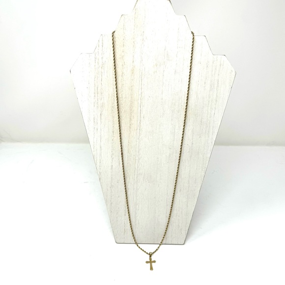 10K rope chain with 10K dual sided cross pendant, 4.8g - Picture 3 of 12